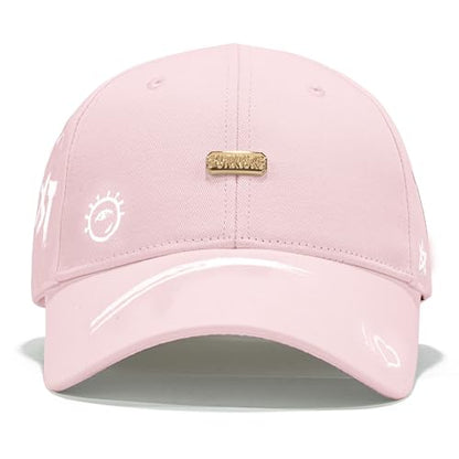 Baseball Cap for Women Men - Adjustable Size Hat - color: Pink