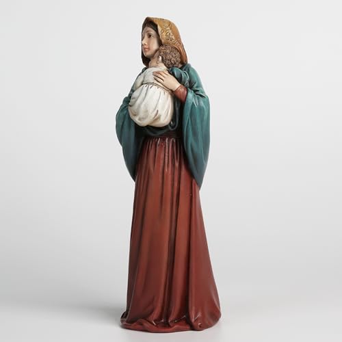 BC Catholic Madonna of The Streets Statue, Blessed Virgin Mary Figure, Holy Mother Home Décor, Religious Gift 9.2" H, Renaissance Sculpture Handmade by Buildclassic