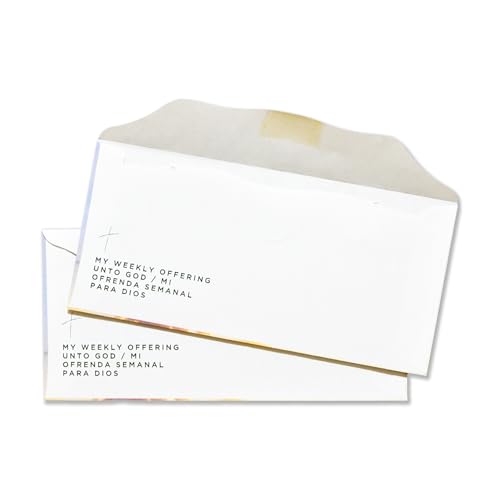 Weekly Offering Envelopes for Church | Mi Ofrenda Semanal Para Dios | English and Spanish | 3" x 6 5/16" | Pack of 100