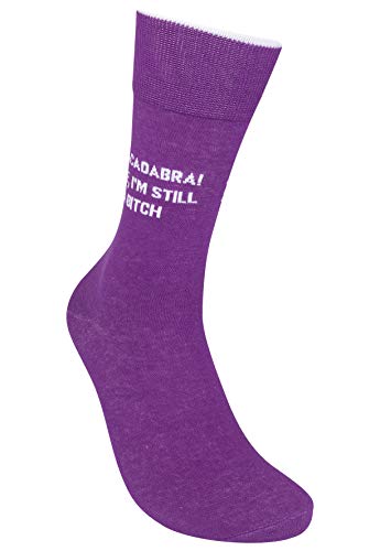 FUNATIC Socks with Funny and Profane Sayings, Sarcastic Gift for Men Women - color: Abracadabra!