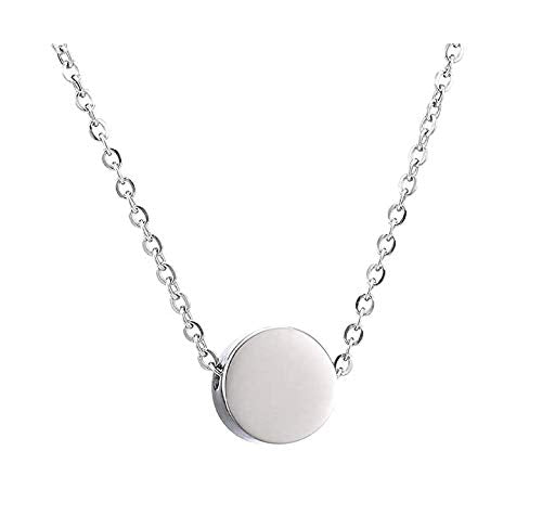 Baydurcan Silvery Necklace for Women Pendant Chain Friendship Necklace Gift - style: dot s