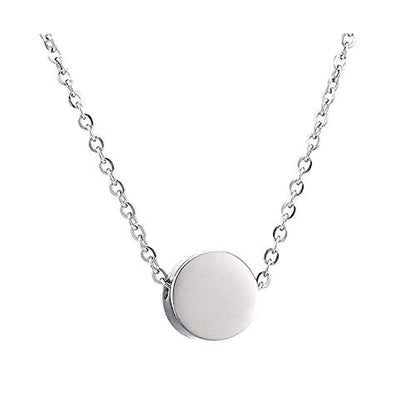 Baydurcan Silvery Necklace for Women Pendant Chain Friendship Necklace Gift - style: dot s