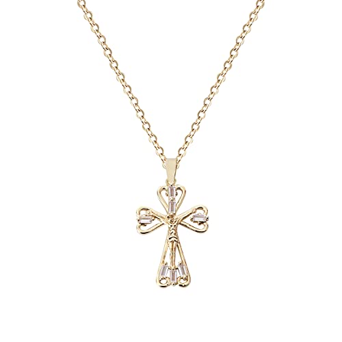 Cross Pendant Necklace for Women Jewelry Gold Cross Necklaces for Women Cross Necklace Minimalist Trendy Jewelry Valentines Day - style: CN12