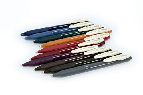 Zebra Pen SARASA Clip Retractable Gel Pen, Assorted Vintage Ink, 10-Pk - color: Neutral Vintage C