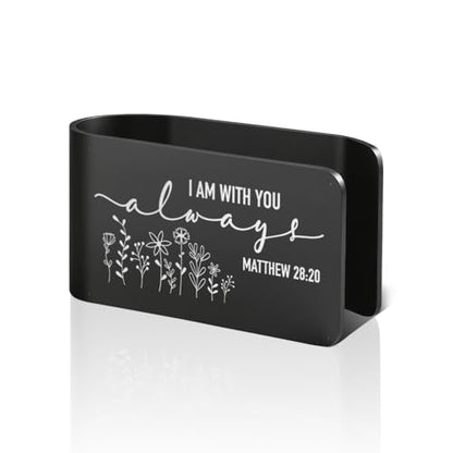 Matthew 28:20 Car Visor Clip, Black Visor Clip for Christian Driver - color: Black05