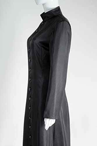MYAYD Women's Cassock Robe Church Robe Choir Minister Clergy Pulpit Liturgical Black White - color: Black, size: X-Large
