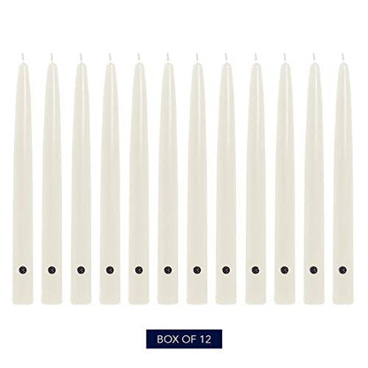 Colonial Candle Handipt Taper Candle, 10 in, White 12 count - color: White, size: 10 In, style: Handipt