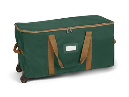Covermates Rolling Treasurekeeper Storage Bag, 25.5" W x 13" D x 12.5" H - color: Green Heavy Duty Polyester, size: 25.5W x 13D x 12.5H - With Wheels