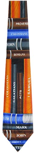 Mens Christian Themed Jesus Crosses Novelty NeckTie Ties - color: Brown Orange Blue