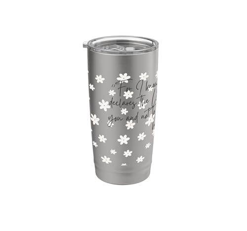 Christian Gift, For I know the Plans I have for you Stainless Steel Insulated Tumbler - color: Brushed Steel