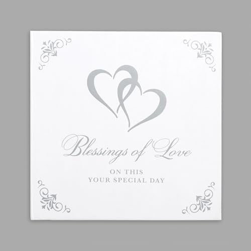 Roman Love is Patient Heart Ornament – Silver and White Hanging Keepsake – Gift Boxed Inspirational Decoration, Wedding