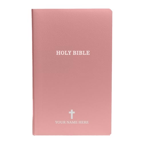 Personalized NIV Small Print Bible for Women, Name Engraved, Standard Size - color: Pink, style: King James Version