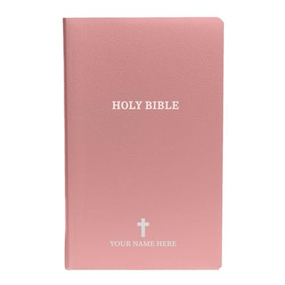 Personalized NIV Small Print Bible for Women, Name Engraved, Standard Size - color: Pink, style: King James Version
