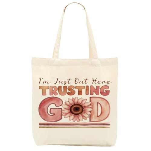 Christian Gifts for Women, Canvas Tote Bag, Faith Gifts for Women Girl Sister Inspirational Religious Gift Birthday - color: Pastel Religious 766