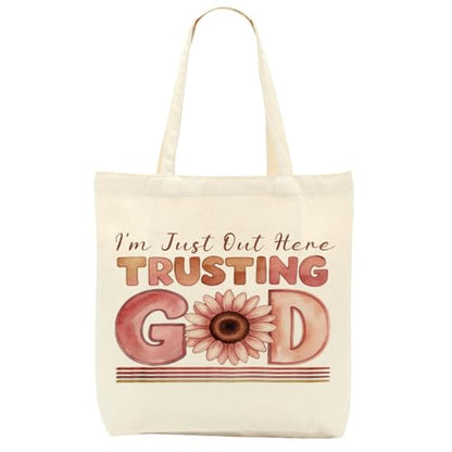 Christian Gifts for Women, Canvas Tote Bag, Faith Gifts for Women Girl Sister Inspirational Religious Gift Birthday - color: Pastel Religious 766