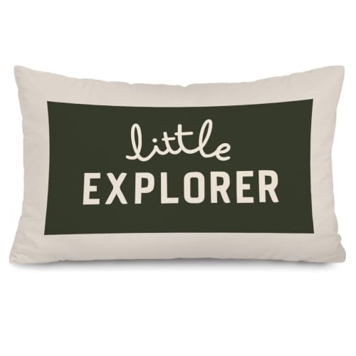 Boys Room Camping Decor Camp 12x20 Pillow Cover - color: Little Explorer