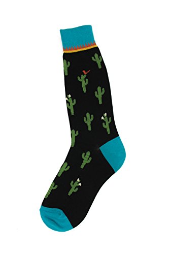 Foot Traffic Men's Outdoor-Themed Socks for Nature Lovers, Sizes 7–12 - color: Cactus