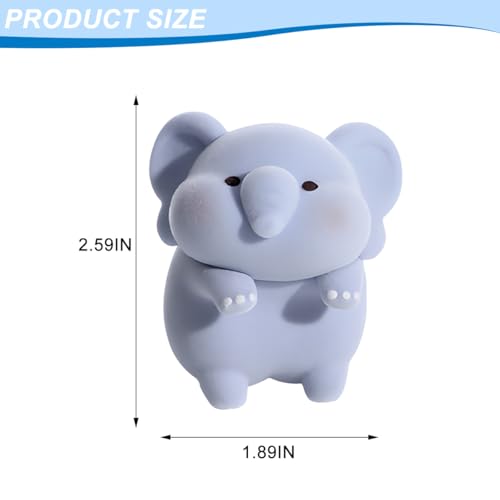 Furry Animal Dashboard and Mirror Ornament, Baby Elephant - color: Blue, size: Elephant