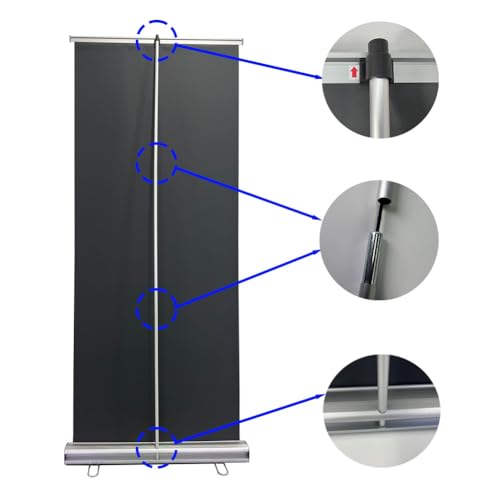 Heavy Duty Retractable Banner Stand 33.5"x80" (WxH) with Padded Canvas Bag (STAND ONLY） (1 Pack)
