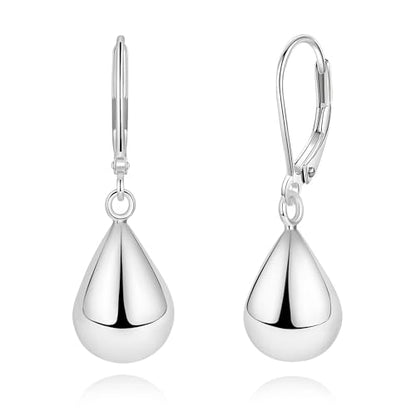 14K Gold Earring Cross Waterdrop Butterfly Heart Knot Earrings for Women Gold Silver Cross Leverback Drop Gold Silver Teardrop Hoop Dangle Earring White Gold Dangle Drop Earring - color: Silver-Waterdrop Leverback Dangle Earring