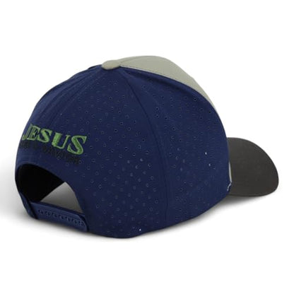 Trendy Apparel Shop Only Jesus Praying Hand Embroidered Christian Ball Cap - color: Khaki Brown 8