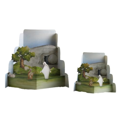 Kate Lee That I May Know Easter Resurrection Diorama - 4-Pc Tomb Set 10 in - size: 10"x9.5"x7.5"