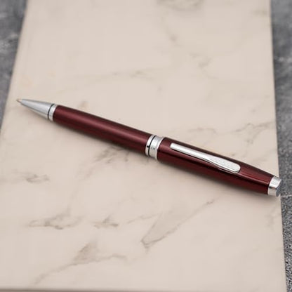 Cross Coventry Personalized Ballpoint Pen in Red Lacquer with Chrome Trim - color: Red