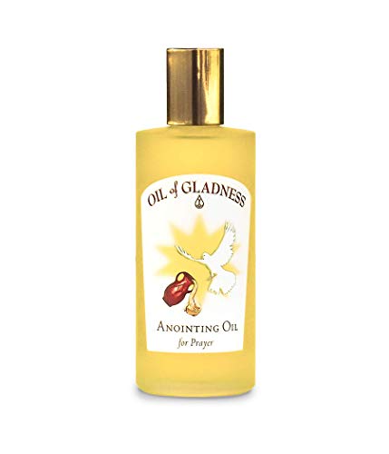 Oil of Gladness Frankincense and Myrrh Anointing Oil - Oil for Daily Prayer, Ceremonies, and Blessings 3.5 oz Decorative Bottle - size: 3.5 Fl Oz (Pack of 1)