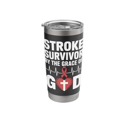 Stroke Survivor By The Grace Of God Stainless Steel Insulated Tumbler