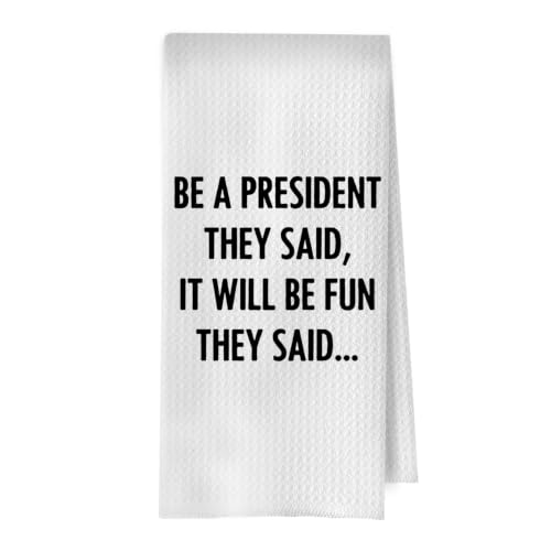 Funny Political Kitchen Towels - Political Gifts Decorative Waffle Dish Towels, Funny Hand Towel, House Warming Gifts Tea Towel, 16x24 Inches - color: Presodent- 04