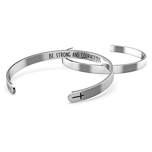 Happy Kisses Love One Another As I Have Loved You Cross Bracelet – Religious Bracelet – John 15:12 — Catholic or Christian Women & Girls - style: Strong And Courageous