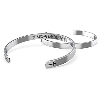 Happy Kisses Love One Another As I Have Loved You Cross Bracelet – Religious Bracelet – John 15:12 — Catholic or Christian Women & Girls - style: Strong And Courageous