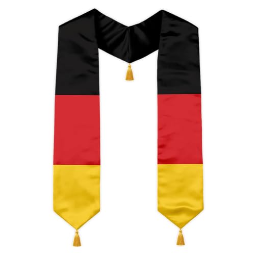 Class of 2026 Graduation Stole Flag Sash with Gold Tassels 72 Inch for High School College University Ceremony - color: Germany