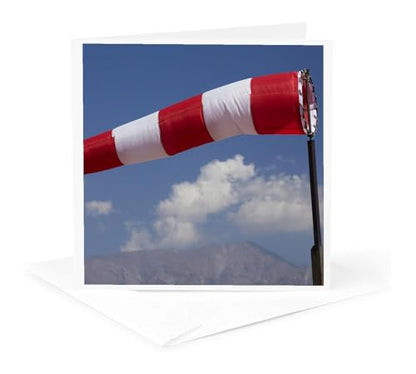 3dRose Wind Sock, Aviation, Vitacura 12 Greeting Cards with envelopes