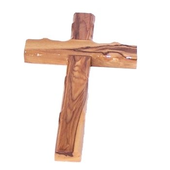 Holy Land Market Hand Carved Olive Wood Wall Cross Pair 6 Inch - size: 6"L x 4"W