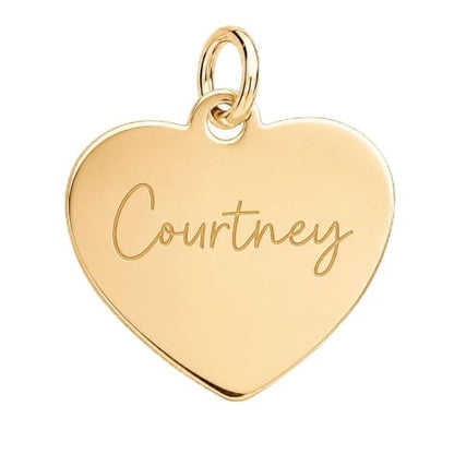 Cherished Moments Heart Necklace, .925 Sterling Silver or 14K Gold-Plated - color: Gold-Heart Charm Only