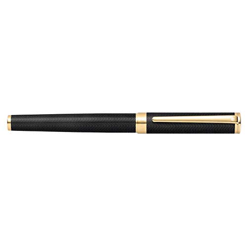 Sheaffer Intensity Engraved Matte Black Fountain Pen with Chrome Cap, Trim, and Medium Nib - color: Engraved Matte Black, style: Fountain Pen, Medium Nib