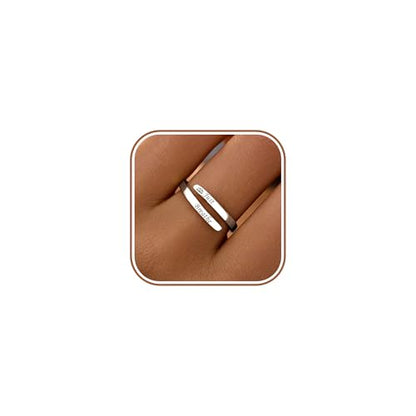 LOVECOM 925 Sterling Silver Faith Over Fear Cross Rings for Women Mother - color: Silver-Just Breathe
