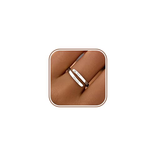 LOVECOM 925 Sterling Silver Faith Over Fear Cross Rings for Women Mother - color: Silver-Just Breathe