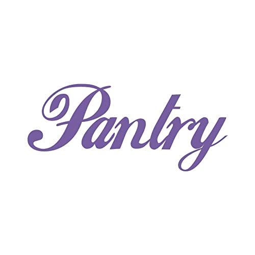 Scripty Pantry Text 11 inch Lavender Indoor Wall Vinyl Decal - color: Lavender, size: 11 Inches