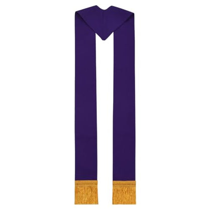 BLESSUME Church Clergy Pastor Cross Embroidered Stole - color: Purple 7