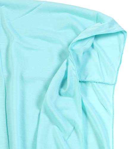 Super Soft Cotton Blend Lightweight Solid Color Multi Loop Infinity Scarves - color: Sky Blue