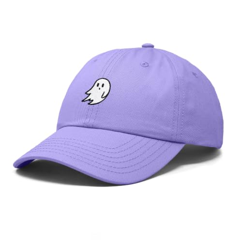 DALIX Ghost Embroidered Mens Womens Cotton Dad Hat Baseball Cap Adjustable - color: Lavender