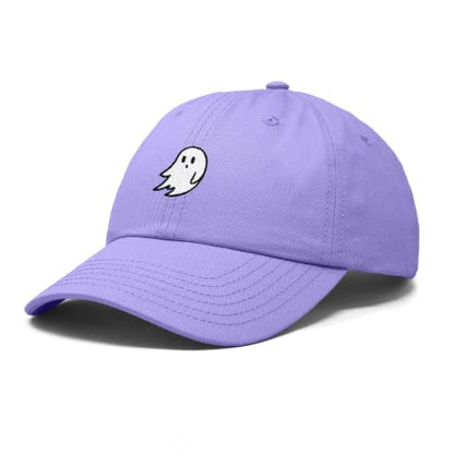 DALIX Ghost Embroidered Mens Womens Cotton Dad Hat Baseball Cap Adjustable - color: Lavender