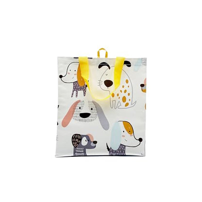 Earthwise Reusable Shopping Bags Extremely Durable Multi Use Large Stylish Fun Foldable Water-Resistant Totes Design - Friends (Pack of 6)