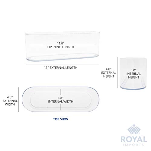 Royal Imports Oval Plastic Cylinder Flower Vase Non-Breakable Acrylic 4" - color: Clear