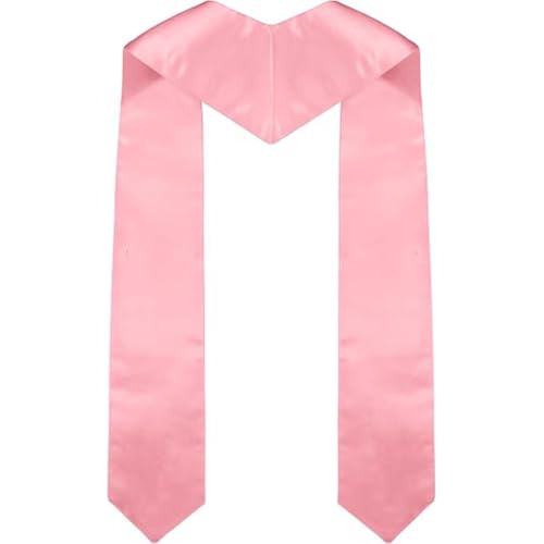 Clergy Stole & Choir Stole with Cross Embroidery 60'' (Pink) - color: Pink