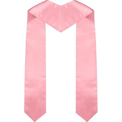 Clergy Stole & Choir Stole with Cross Embroidery 60'' (Pink) - color: Pink