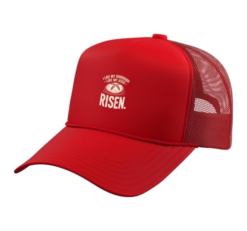 Risen Sourdough Christian Baker Amen Trucker Hat with Adjustable Mesh Back - color: Red