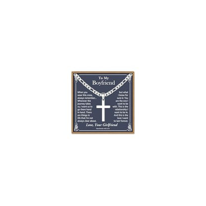 IEFLIFE Gifts for Son Men - Gifts for Son Grandson Boy Cross Necklaces - color: Boyfriend